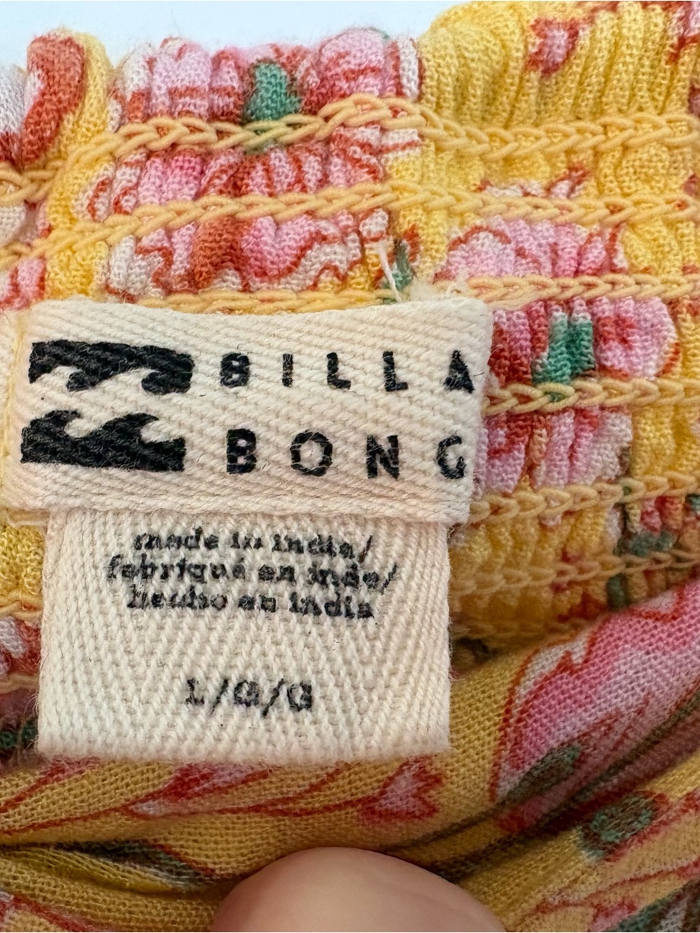 ☀️Billabong☀️ Yellow Floral Wide-Leg Pants - Picture 3 of 5